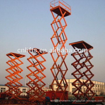 Hydraulic scissor platform lift With Four Wheels FOR high sky working